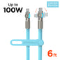 HyperGear Chunky180° 100W USB-C Cable, 6ft – Sky Blue