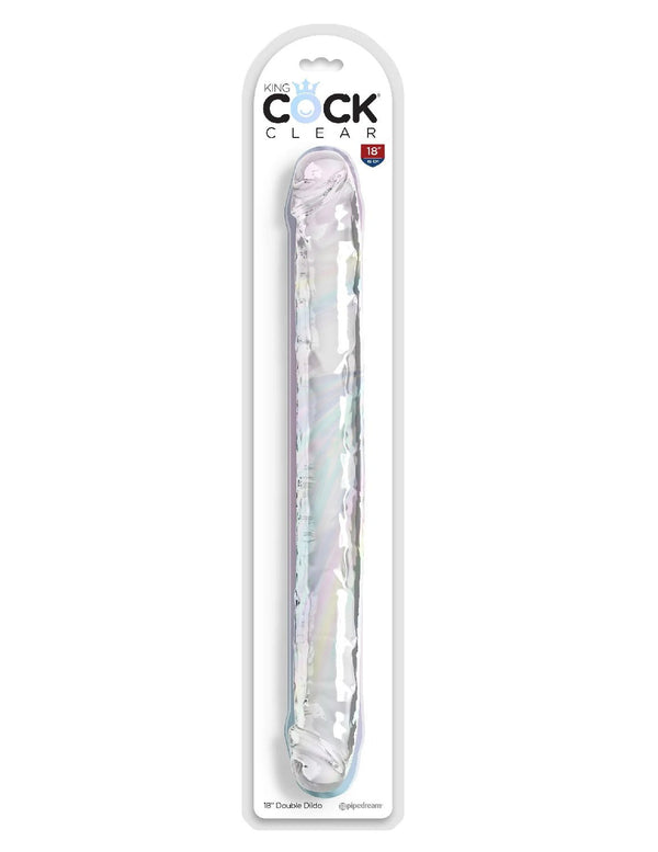 18 Inch Double Dildo - Clear - US Stores