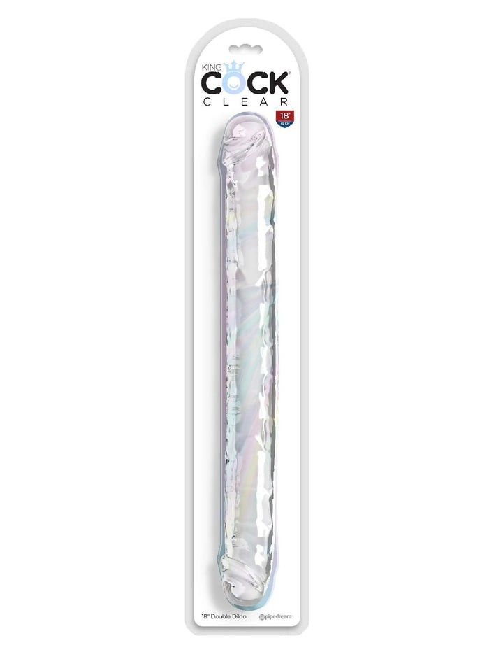 18 Inch Double Dildo - Clear - US Stores