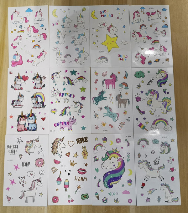 Temporary Tattoos Fantasy Themed For Kids