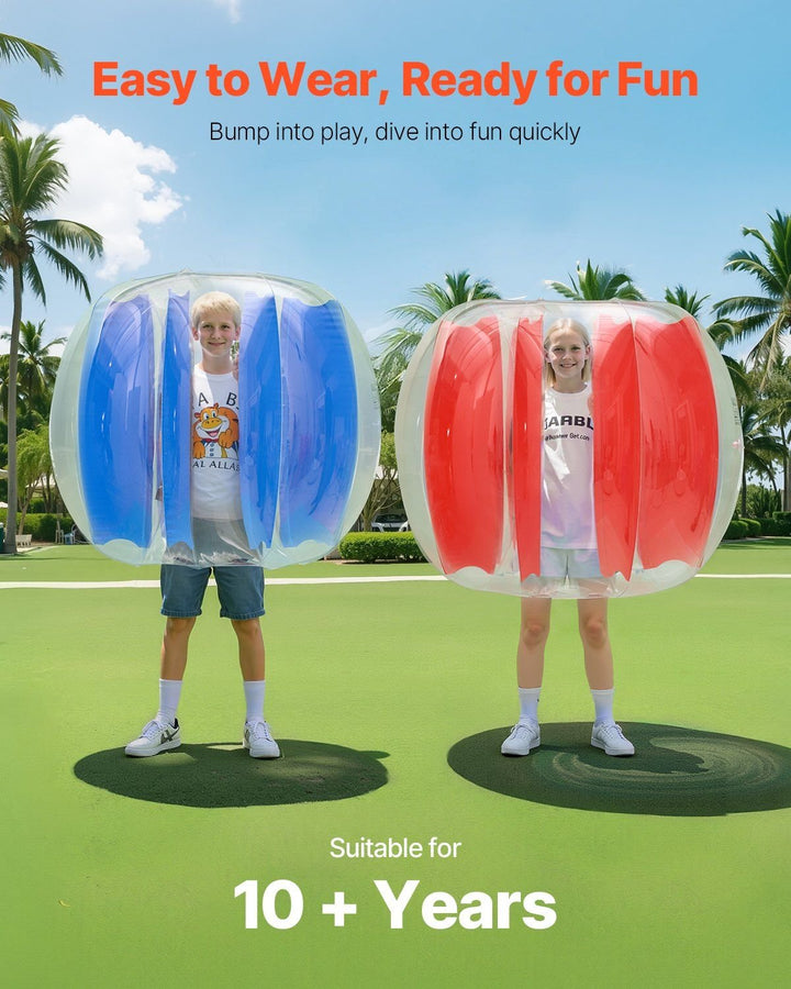 2 - Pack 4FT/1.2M Inflatable Bumper Balls PVC Body Sumo Zorb Ball Outdoor Game - US Stores