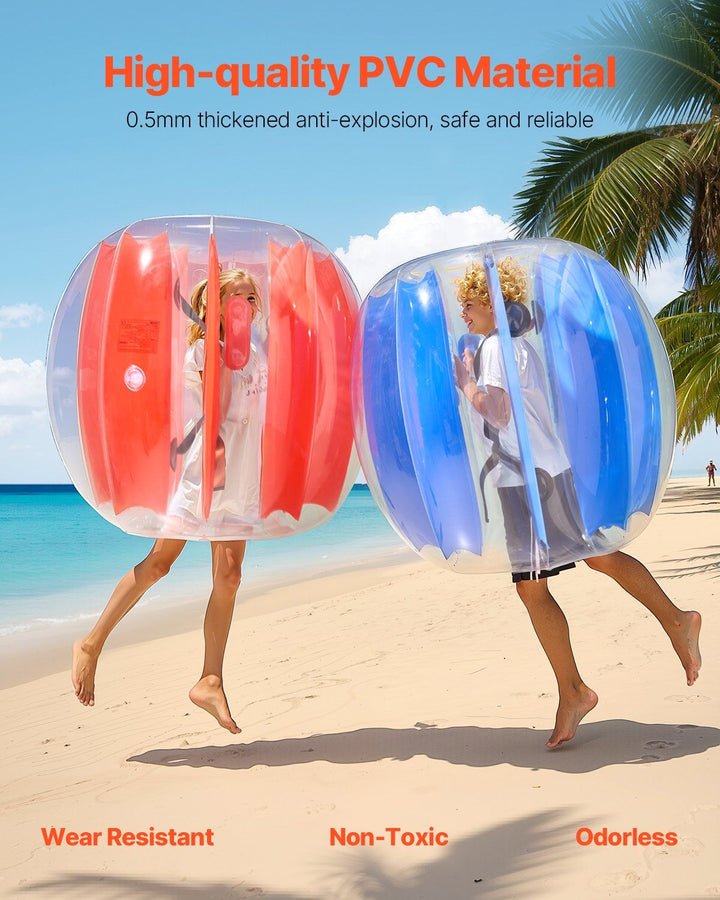 2 - Pack 4FT/1.2M Inflatable Bumper Balls PVC Body Sumo Zorb Ball Outdoor Game - US Stores