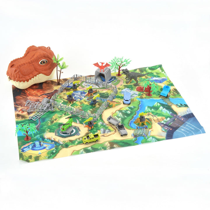 Military Dinosaur Toy Playset, 49 Pieces With Storage Case - US Stores