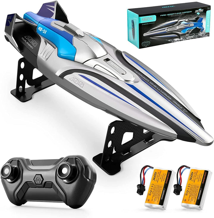 2.4GHz Racing Boats 4DRC S1 Boat Remote Control Boat for Kids Adults 25+ MPH. - US Stores