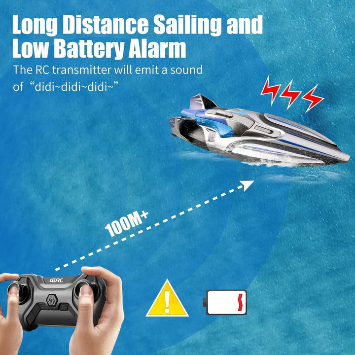2.4GHz Racing Boats 4DRC S1 Boat Remote Control Boat for Kids Adults 25+ MPH. - US Stores