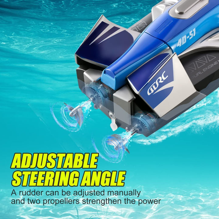 2.4GHz Racing Boats 4DRC S1 Boat Remote Control Boat for Kids Adults 25+ MPH. - US Stores