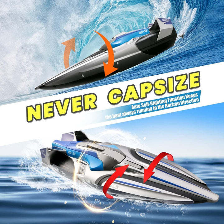 2.4GHz Racing Boats 4DRC S1 Boat Remote Control Boat for Kids Adults 25+ MPH. - US Stores