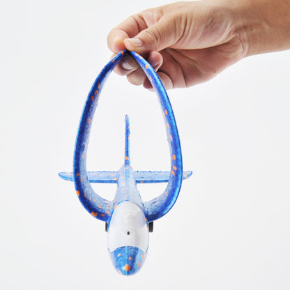 LED Foam Airplane Gliders with Launcher – 3-Pack
