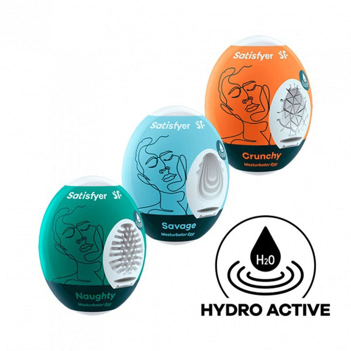 3 Pc Set Masturbator Egg - Naughty - Savage - Crunchy - US Stores