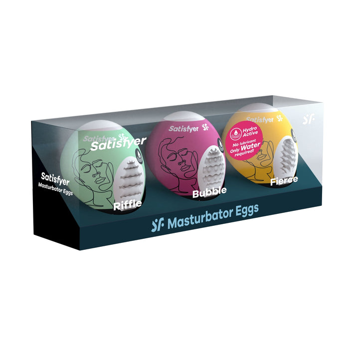 3 Pc Set Masturbator Egg - Riffle - Bubble - Fierce - US Stores