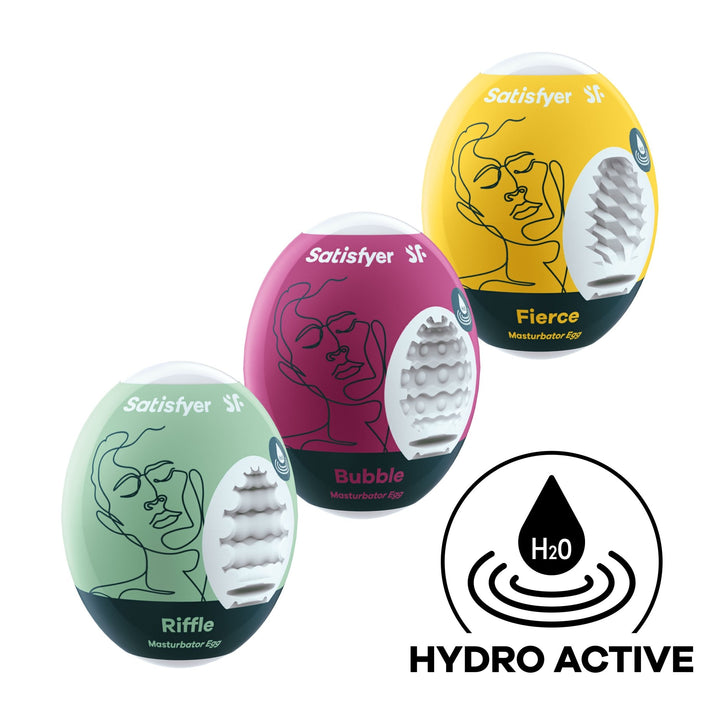 3 Pc Set Masturbator Egg - Riffle - Bubble - Fierce - US Stores