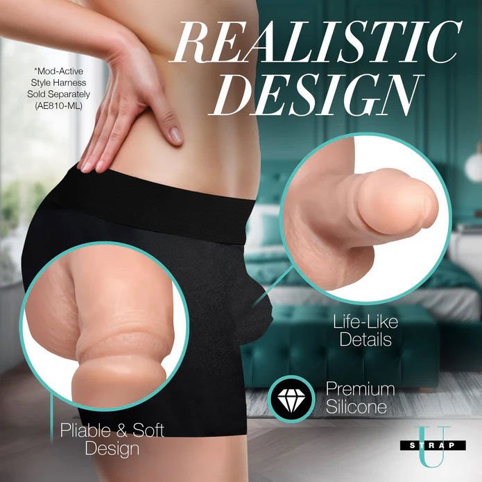 3.6" Silicone Packer Dildo - Light - US Stores