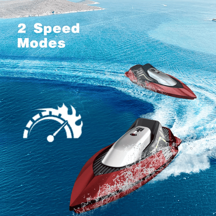 4DRC S5 Fast RC Boat 2.4 GHz 20+ MPH Racing Boats for Pools and Lakes,Remote Control, and Rechargeable Boat Battery for Adults and Kids - US Stores
