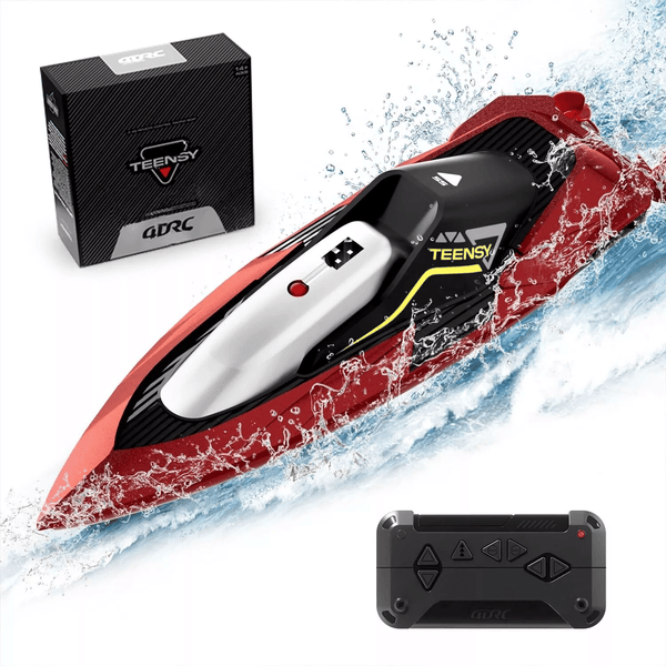 4DRC S5 Fast RC Boat 2.4 GHz 20+ MPH Racing Boats for Pools and Lakes,Remote Control, and Rechargeable Boat Battery for Adults and Kids - US Stores