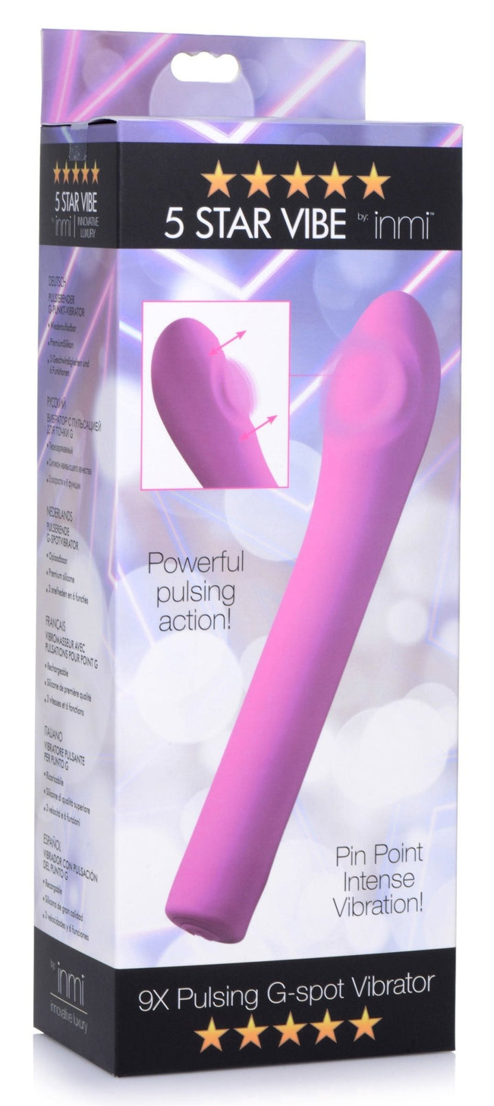 5 Star 9x Pulsing G - Spot Silicone Vibrator - Pink - US Stores
