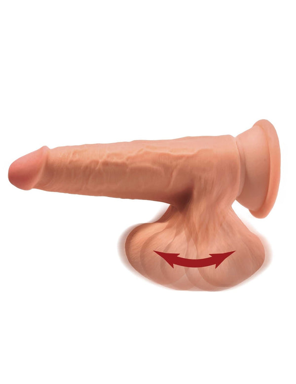 7 Inch Triple Density Cock With Swinging Balls - Tan - US Stores