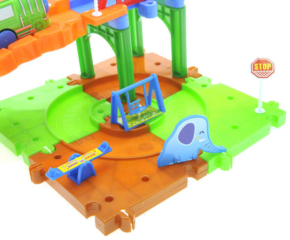 72 Piece Railway Train Playset for Kids