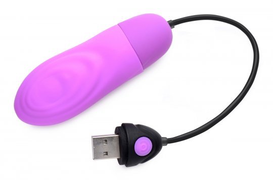 7X Pulsing Rechargeable Silicone Vibrator - Purple - US Stores
