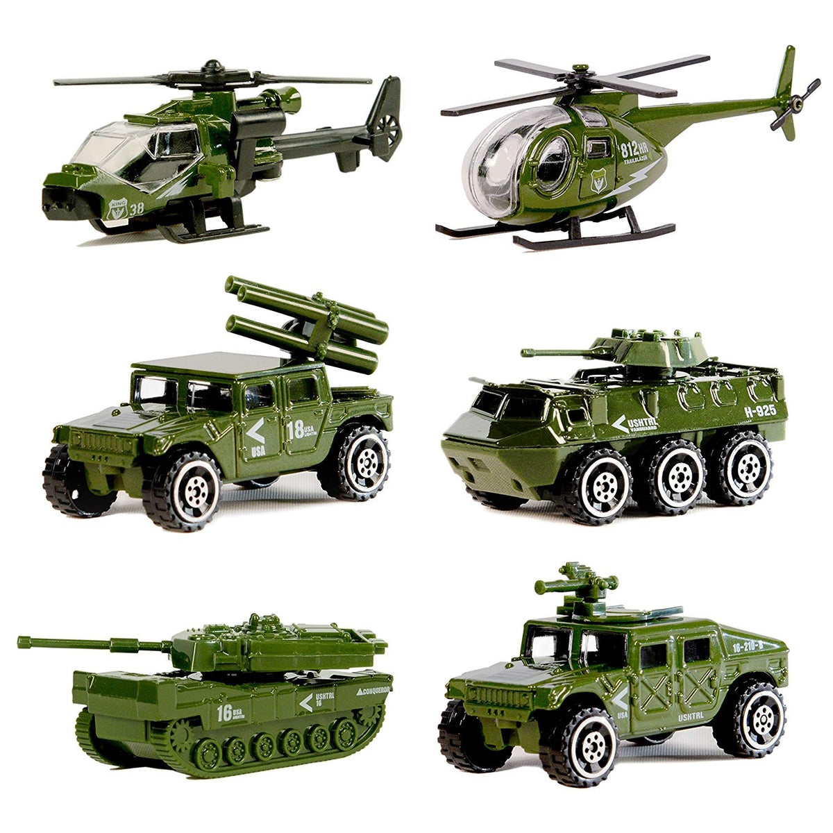 Diecast Military Vehicle Playset – 6 Toy Vehicles
