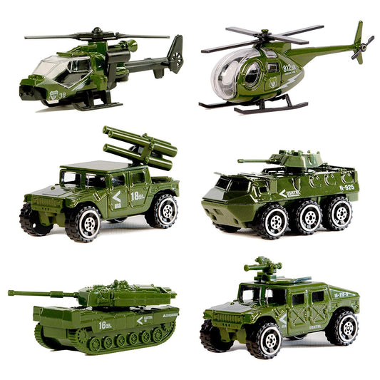 Diecast Military Vehicle Playset – 6 Toy Vehicles