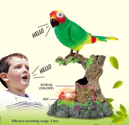 Talking Parrot Toy – Voice-Repeating Animated Bird with Pen Holder