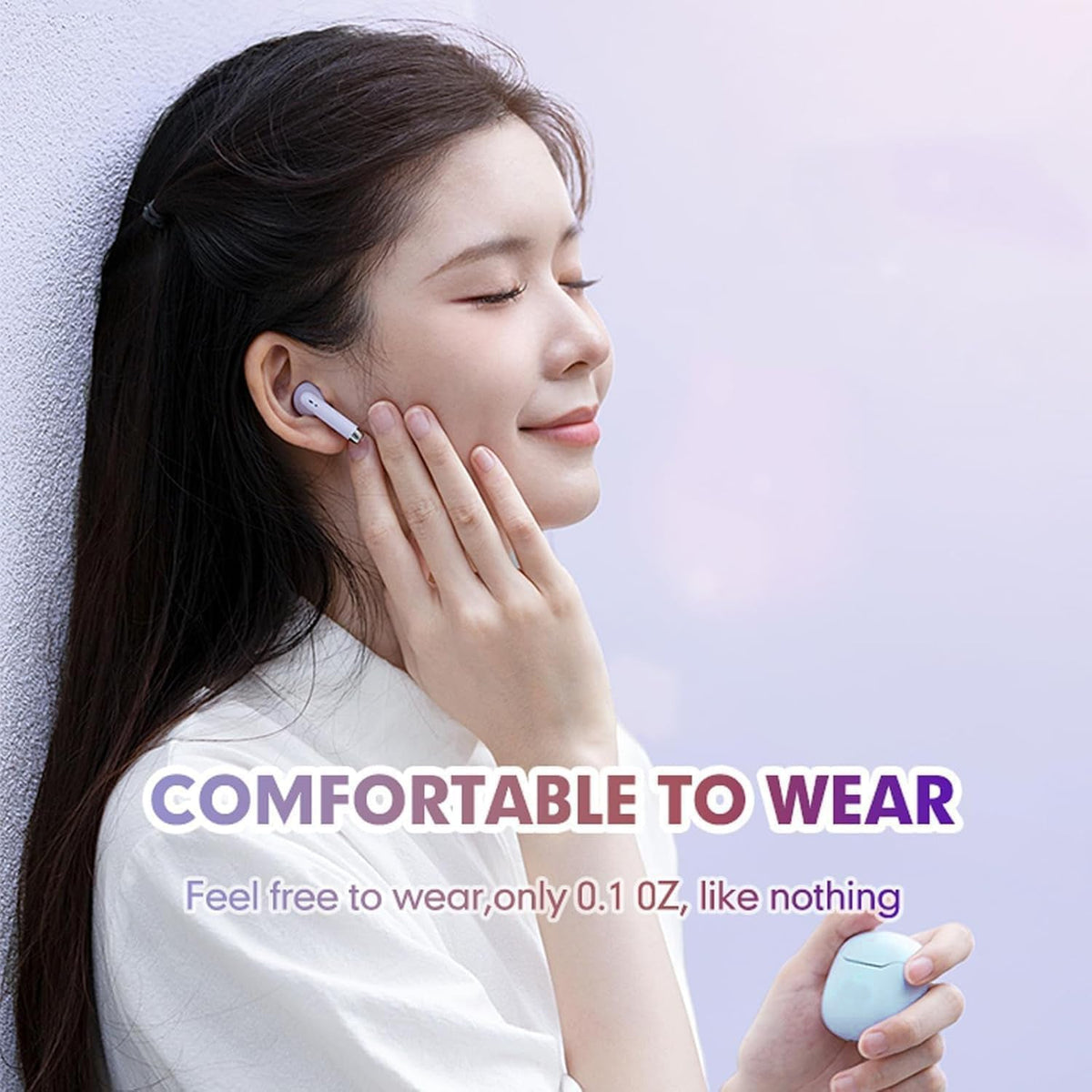 Reiko Bluetooth 5.0 Wireless Stereo Earbuds with Charging Case – White