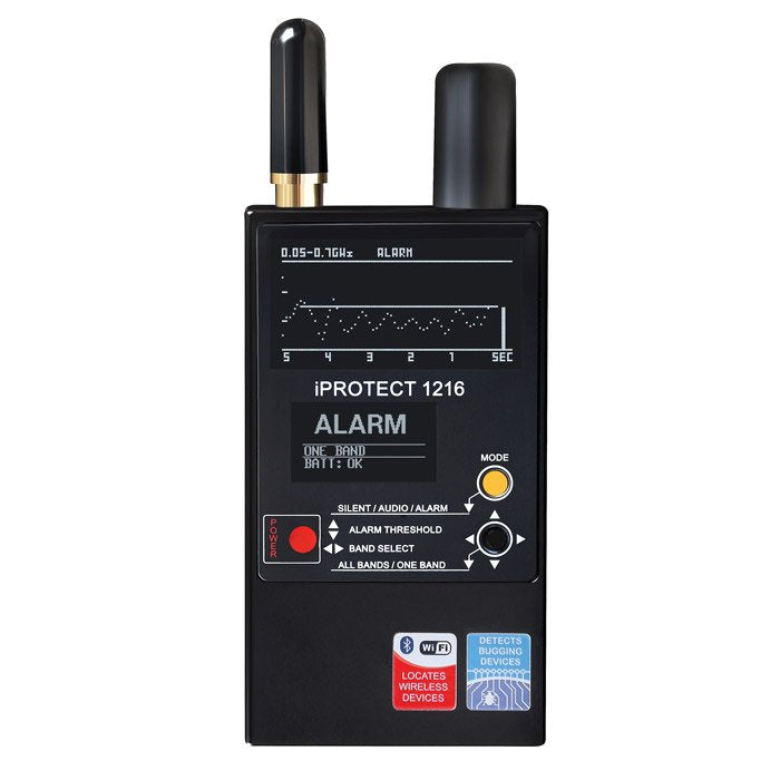iProtect DD1216 3-Band RF Detector – 50 MHz–12 GHz