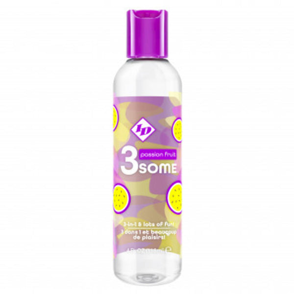 3some 3-in-1 Lubricant - Passion Fruit - 4 Fl. Oz. ID-DEPB-04