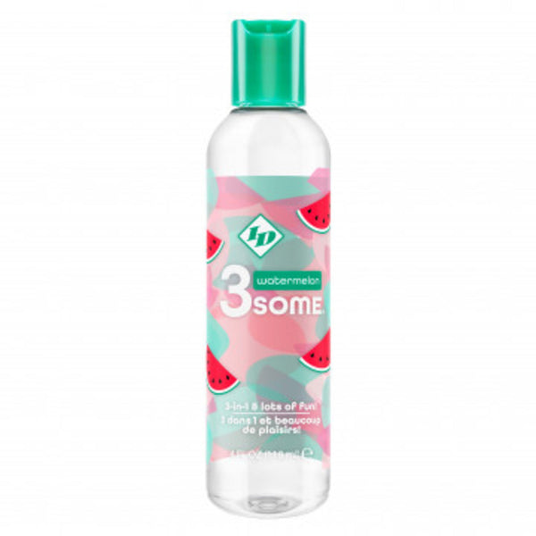 3some 3-in-1 Lubricant - Watermelon - 4 Fl. Oz. ID-DEWB-04
