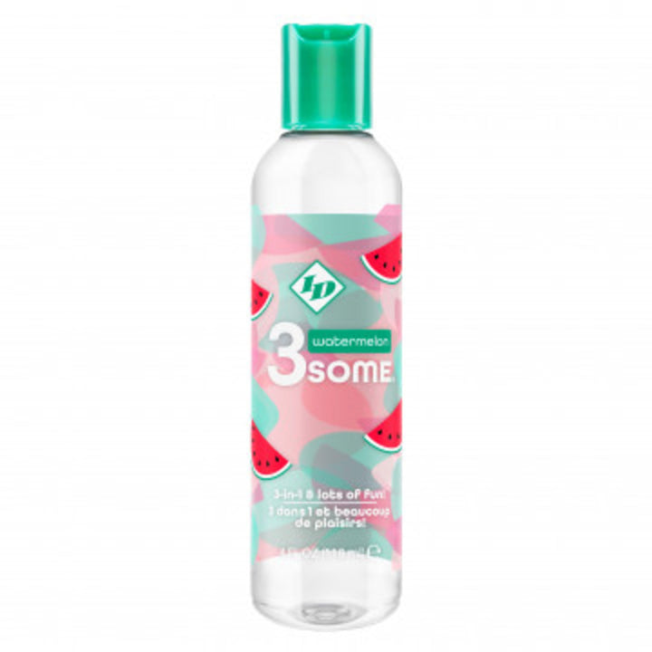 3some 3-in-1 Lubricant - Watermelon - 4 Fl. Oz. ID-DEWB-04