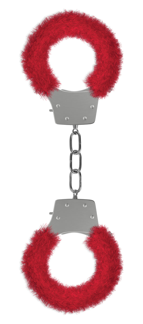 Pleasure Handcuffs Furry - Red OU-OU004RED