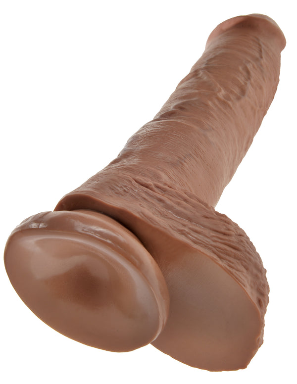 King Cock 10 Inch Cock With Balls - Tan