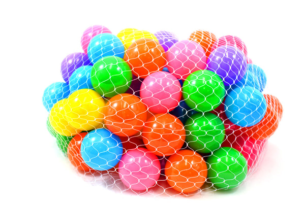 Non-Toxic "Phthalate Free" Crush Proof Play Balls 7 Color: Pink, Green, Purple, Red, Blue, Yellow, Orange, 100pc/pk