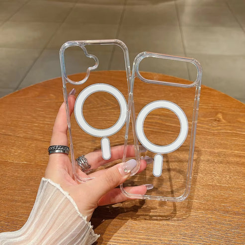 Reiko Clear Magnetic Wireless Charging TPU Bumper Case for iPhone 17 Air