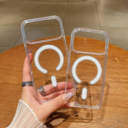 Reiko Clear Magnetic Wireless Charging TPU Bumper Case for iPhone 17 Pro