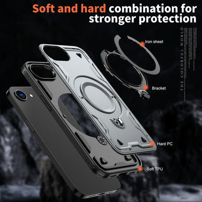 Reiko Magnetic Case with 360° Rotating Stand for iPhone 16e – Navy Blue