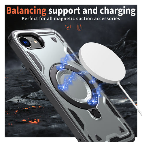 Reiko Magnetic Case with 360° Rotating Stand for iPhone 16e – Navy Blue