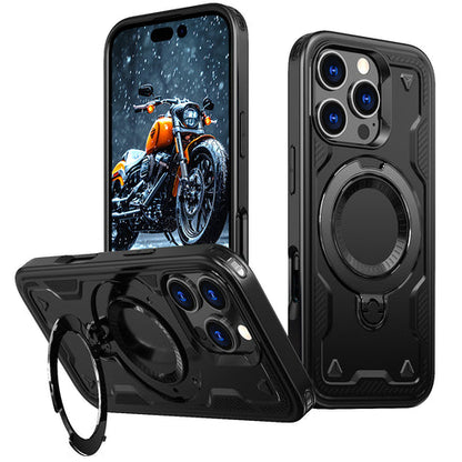 Reiko Magnetic Case with 360° Rotating Stand for iPhone 17 – Black