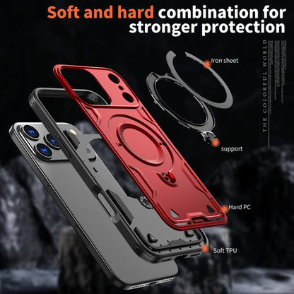 Reiko Magnetic 360° Rotating Stand Case for iPhone 17 Pro Max / 18 Pro Max – Red