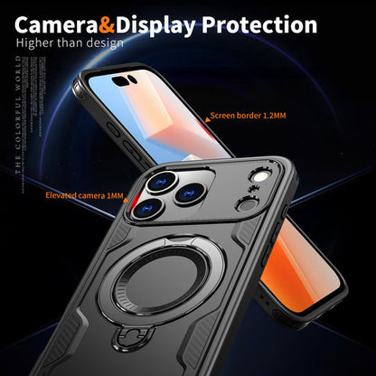 Reiko Magnetic Case with 360° Rotating Stand for iPhone 17 Pro – Black