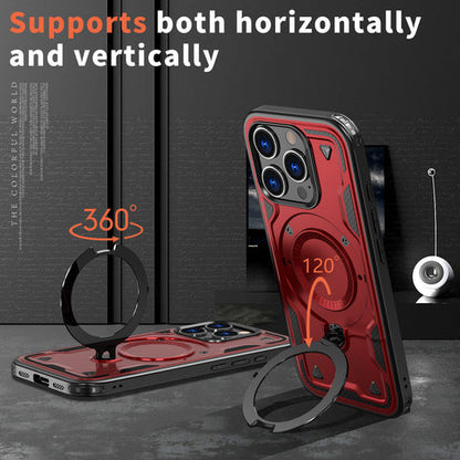Reiko Magnetic Case with 360° Rotating Stand for iPhone 17 – Red