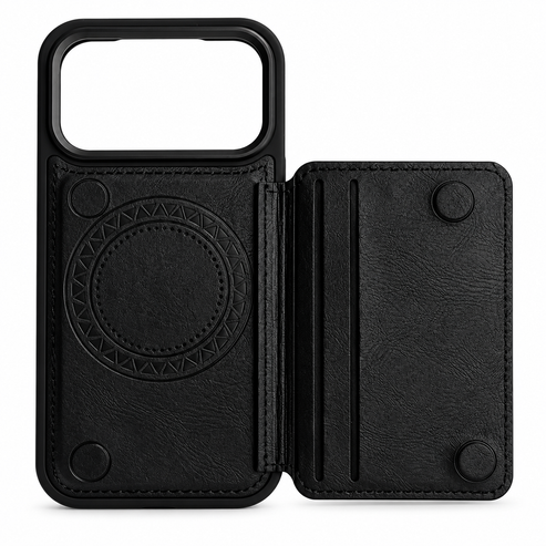 Reiko Wallet Case with Card Slots & Kickstand for iPhone 18 Pro – Gray