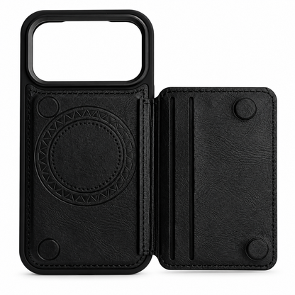Reiko Wallet Case with Card Slots & Kickstand for iPhone 18 Pro Max – Orange