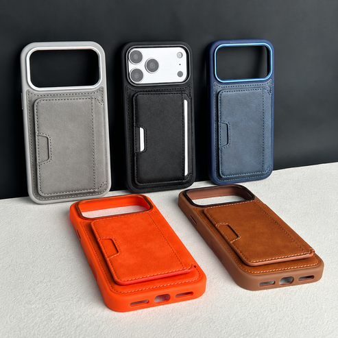 Reiko Wallet Case with Card Slots & Kickstand for iPhone 18 Pro – Gray