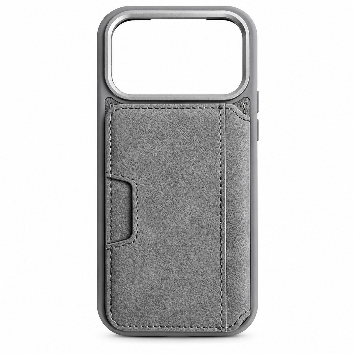 Reiko Wallet Case with Card Slots & Kickstand for iPhone 18 Pro Max – Gray