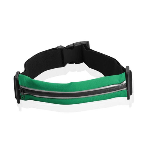 Reiko Stretch Sports Waist Pack with Zipper – Green