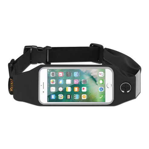 Reiko Two-Pocket Running Belt with Touchscreen Phone Window