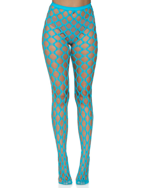Jumbo Pothole Net Tights - Neon Green - One Size