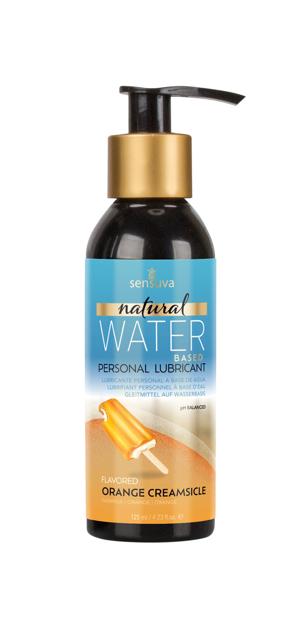 Natural Water-Based Personal Lubricant - Orange Creamsicle 4 Fl. Oz. (125ml) Bottle