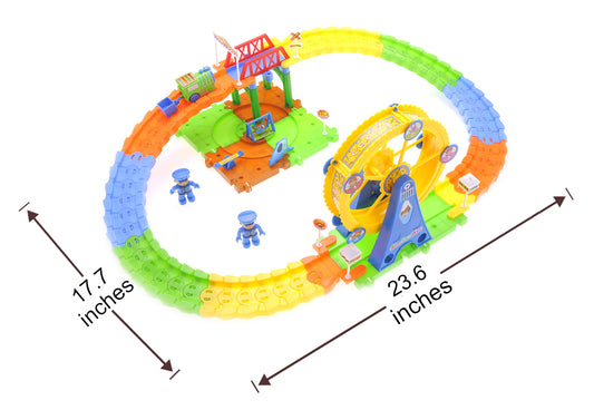 Adventure Park Train Set 72 Pieces for Kids